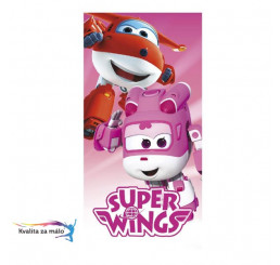 Osuška Super Wings pink 70x140