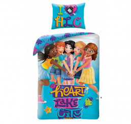 Obliečky Lego Friends párty blue Bavlna, 140x200, 70x90 cm