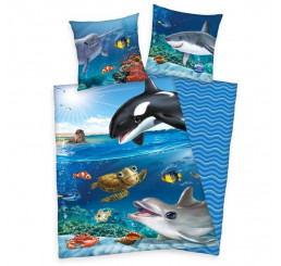 Obliečky Animal Club Oceán Bavlna, 140x200, 70x90 cm