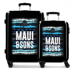 Cestovné kufre Maui and Sons Waves SADA ABS plast, 33-70
