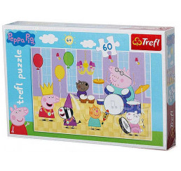 Puzzle Prasiatko Peppa 60 dielikov Na plese