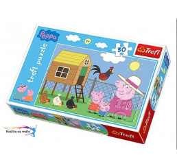 Puzzle Prasiatko Peppa Pig kurník 30 dielikov
