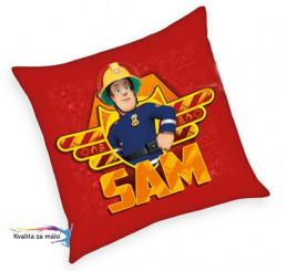Vankúšik Požiarnik Sam červená 40x40