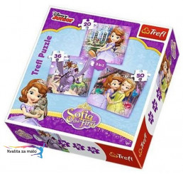 Puzzle Princezná Sofia prvá 3v1