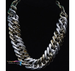 Náhrdelník trendový strieborný hrubý